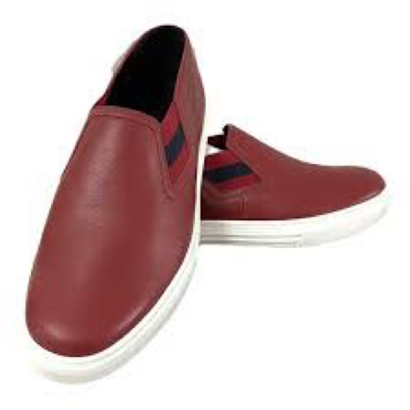 Burberry Men's Red Slip-On Sneakers